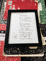 Handwrotten Lyrics